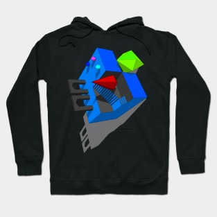 Geometrical Choice Blue Cube Hoodie